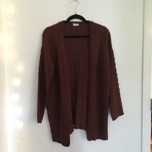 🔴Rust cardigan/chunky sweater
